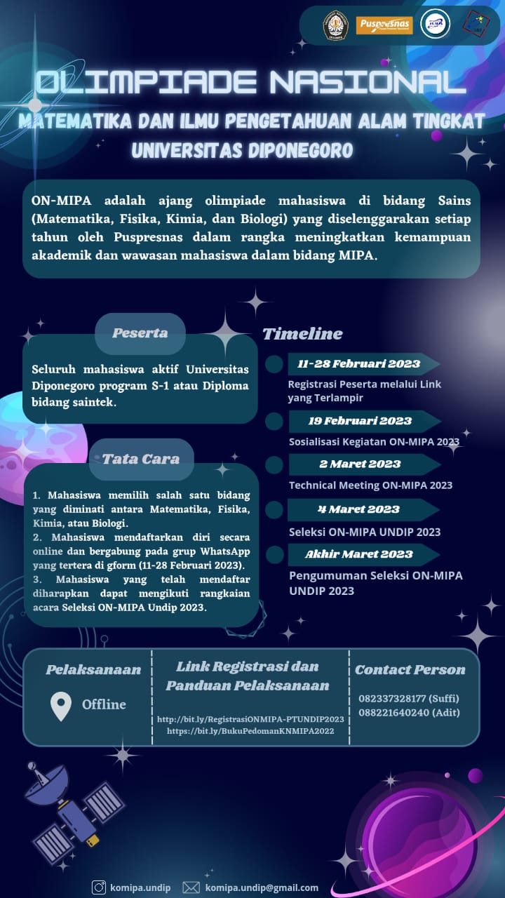 OPEN RECRUITMENT PESERTA ONMIPA 2023 UNIVERSITAS DIPONEGORO